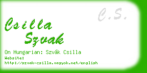 csilla szvak business card